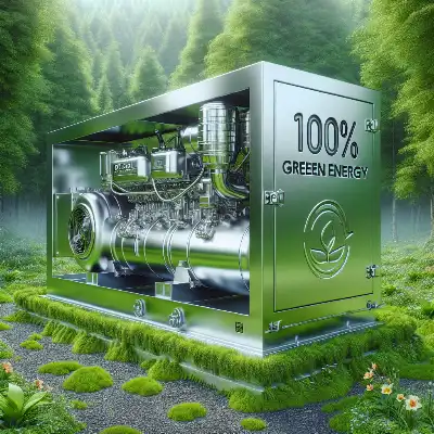 Image showing a 100% green diesel generator
